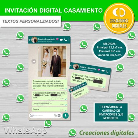 Invitación Casamiento digital e imprimible #1
