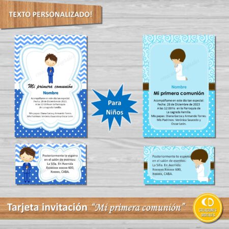 Invitación imprimible "Primera comunión"